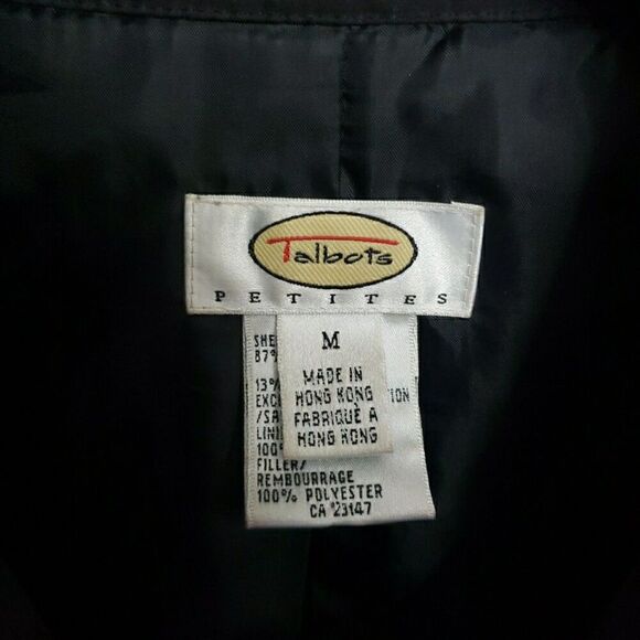 Talbots Lightweight Embroidered Black Vest Zip up Whimsgoth Grunge Gothic Size M - Picture 3 of 11